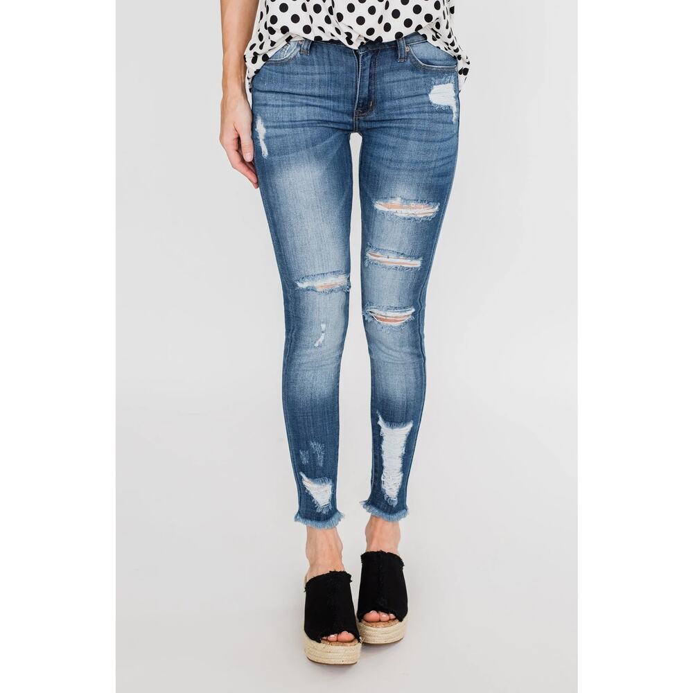 KANCAN Distressed Skinny Jeans Sammy Wash 11/29